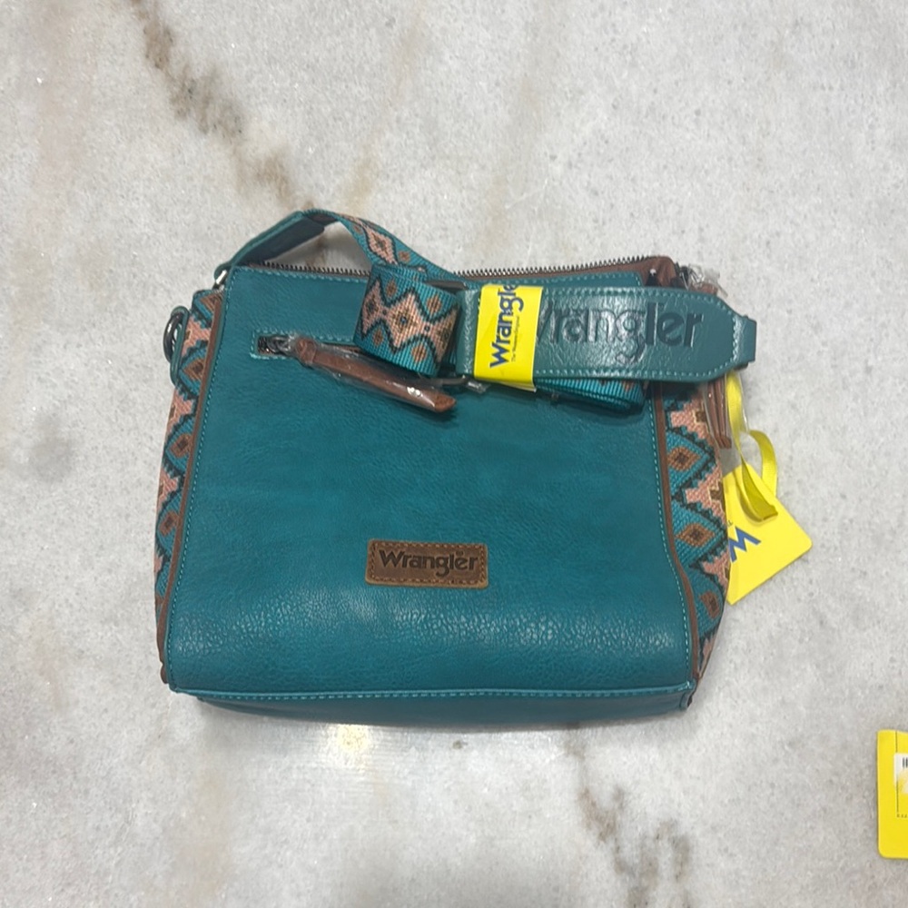 Wrangler Blue Crossbody Bag with Structured Design